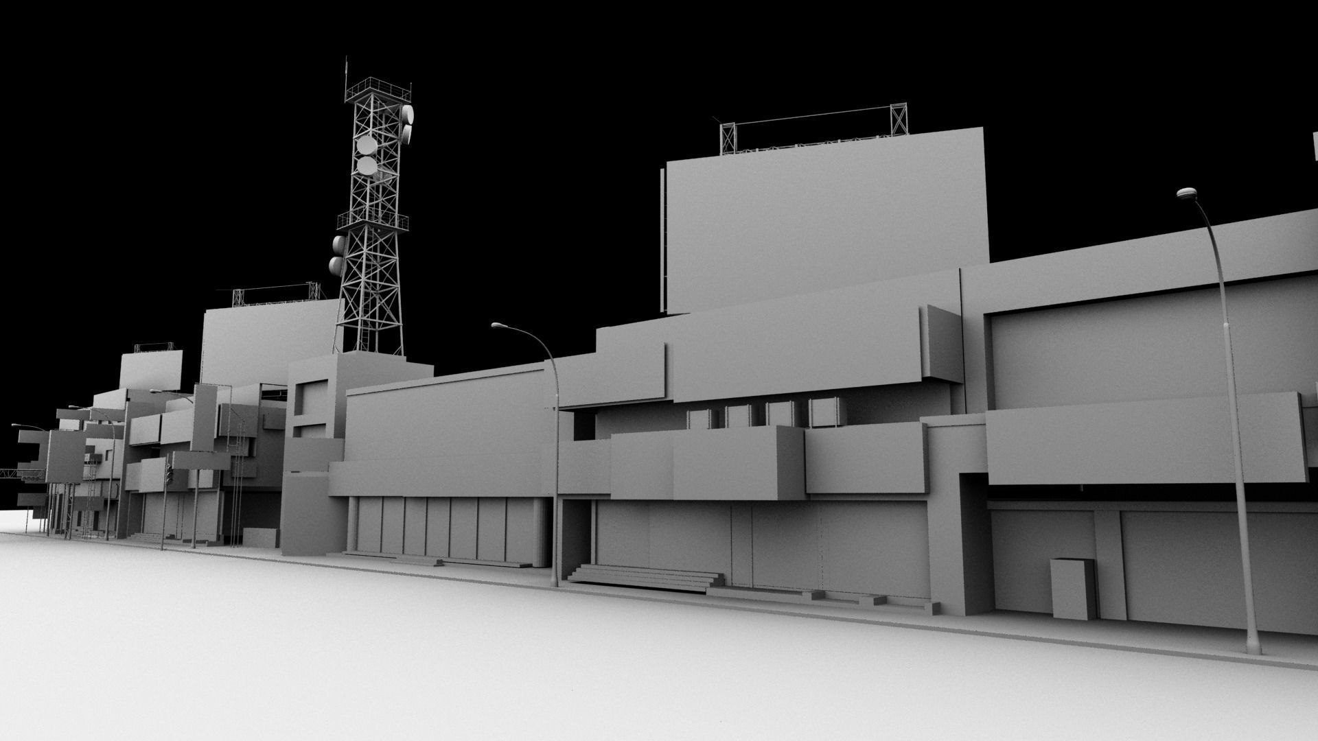 market bazaar street road 3d model 3D model_33