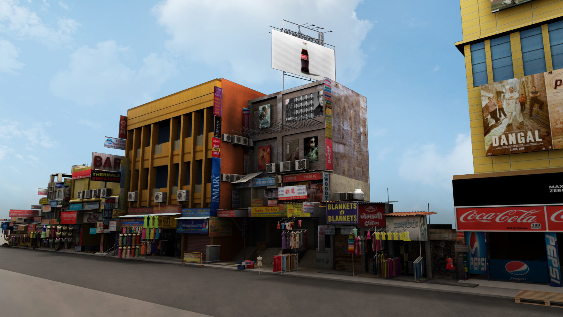 market bazaar street road 3d model 3D model_62