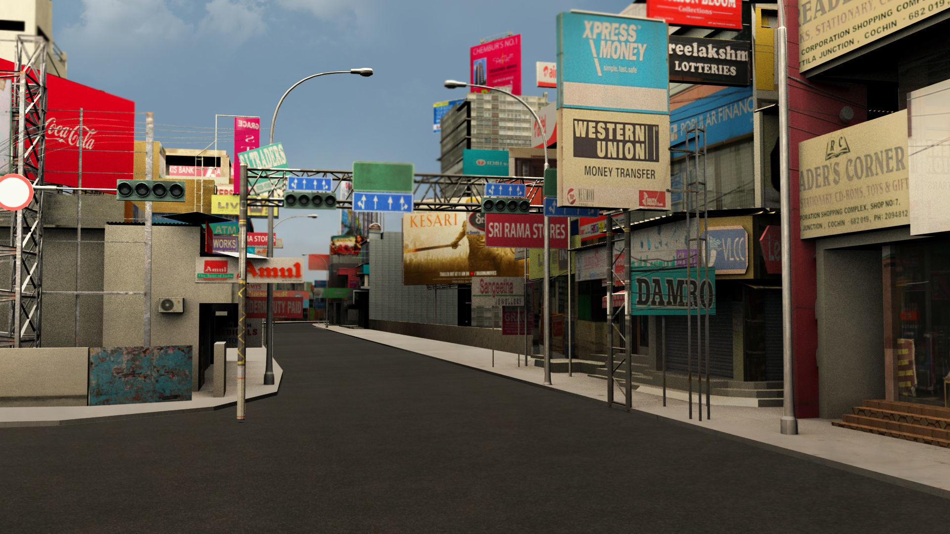 market bazaar street road 3d model 3D model_73