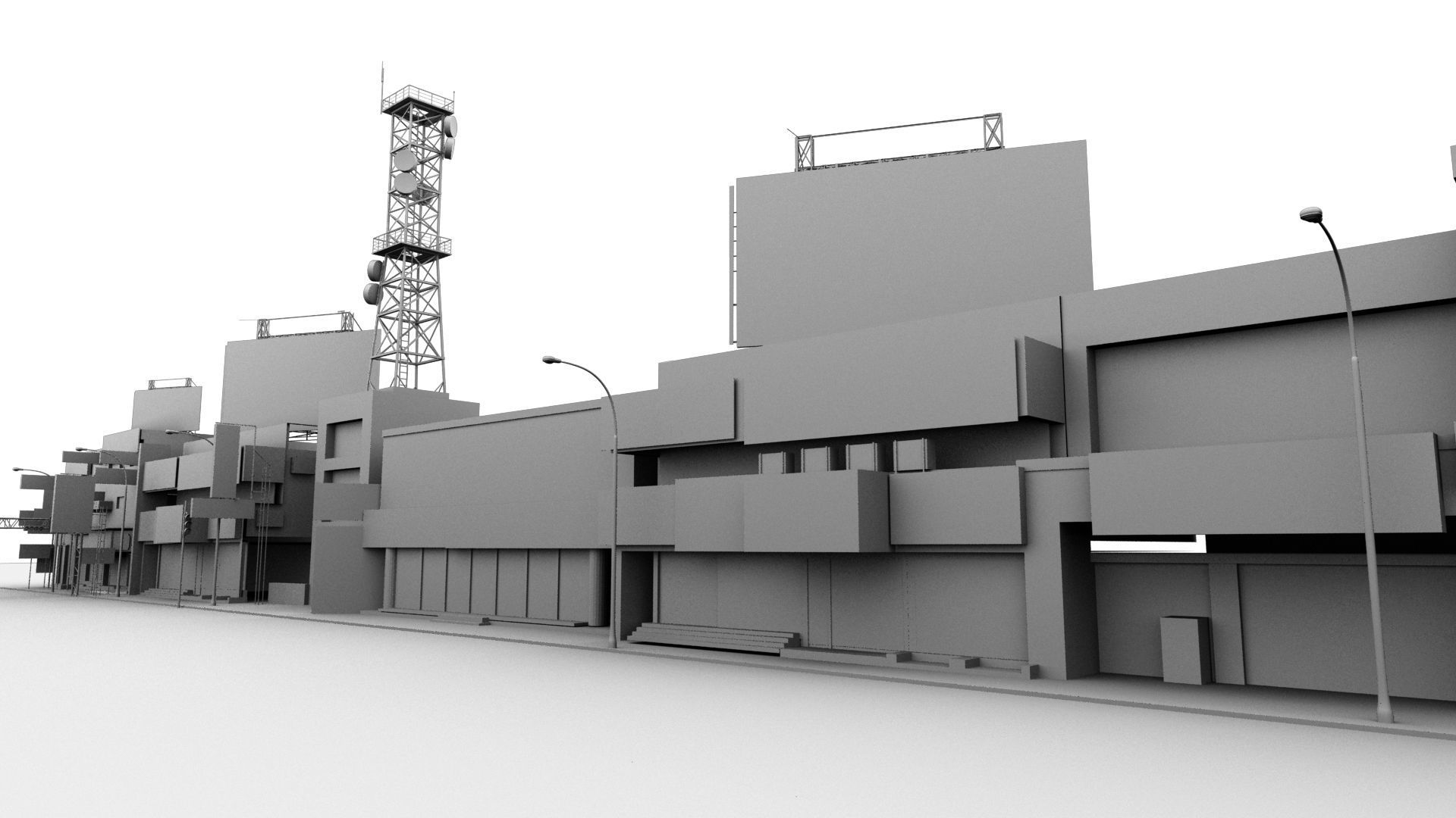 market bazaar street road 3d model 3D model_125