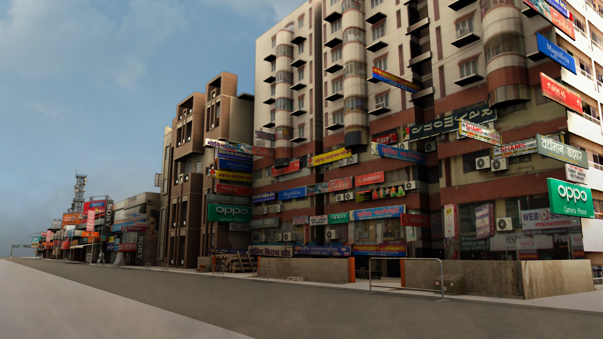 market bazaar street road 3d model 3D model_55