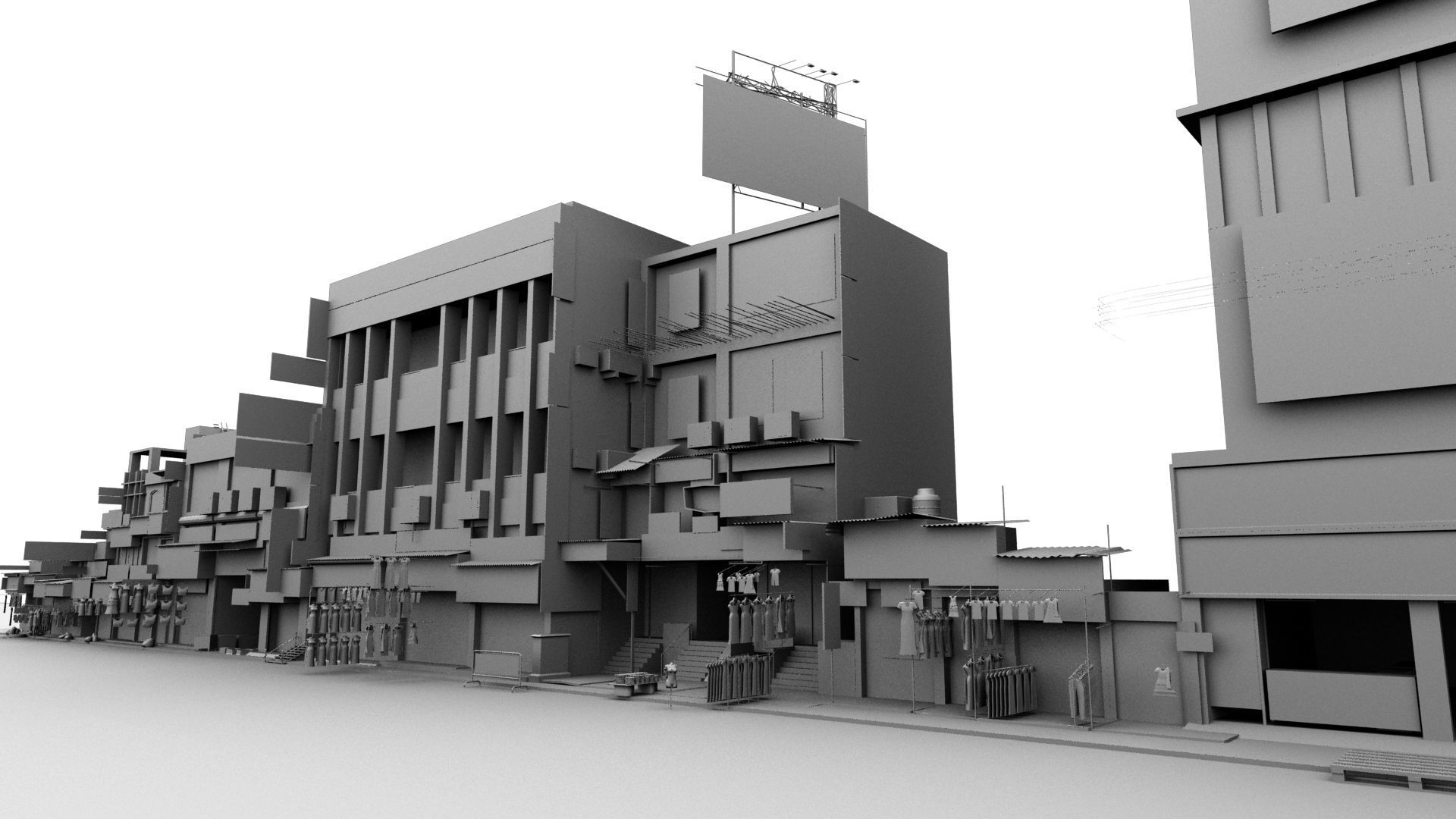 market bazaar street road 3d model 3D model_116