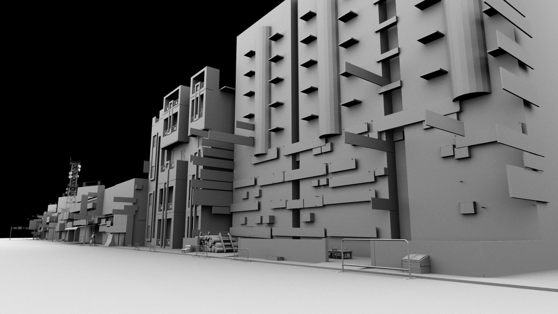 market bazaar street road 3d model 3D model_88