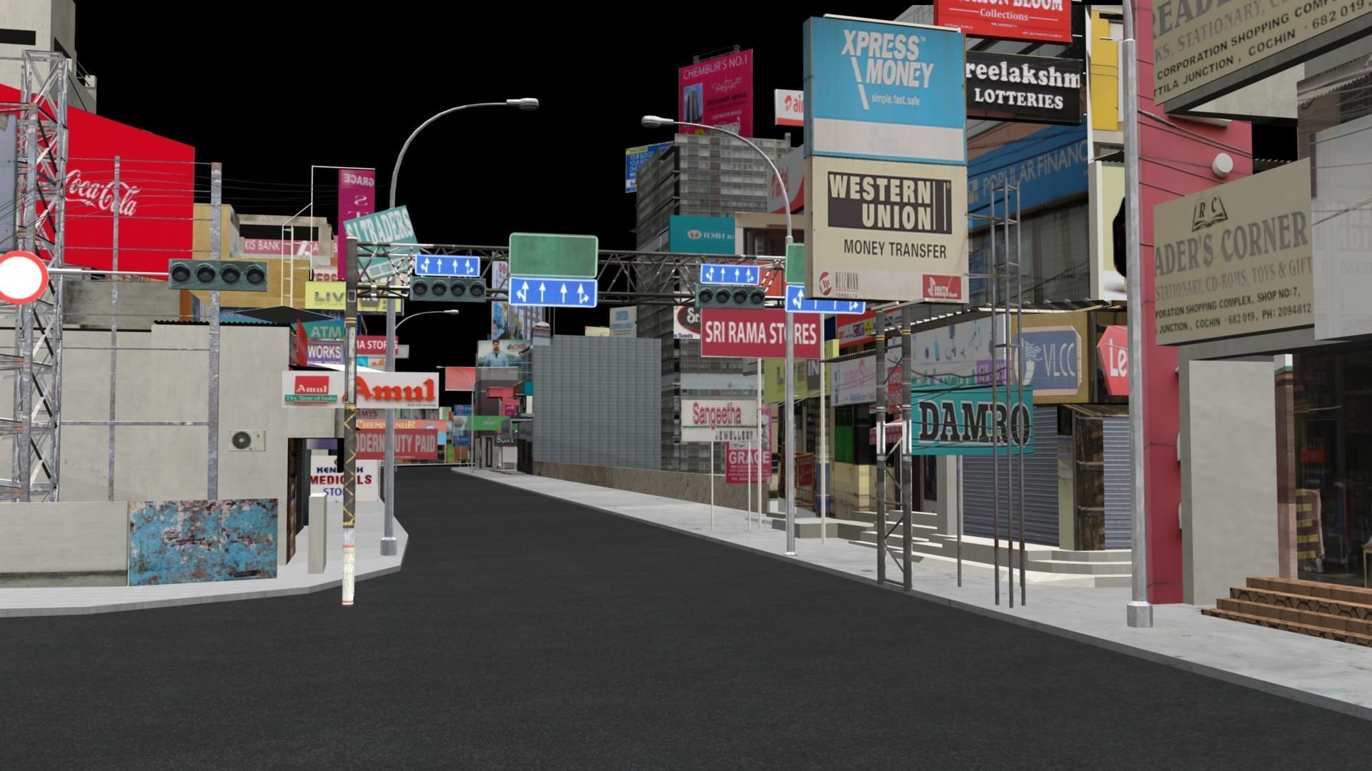 market bazaar street road 3d model 3D model_56