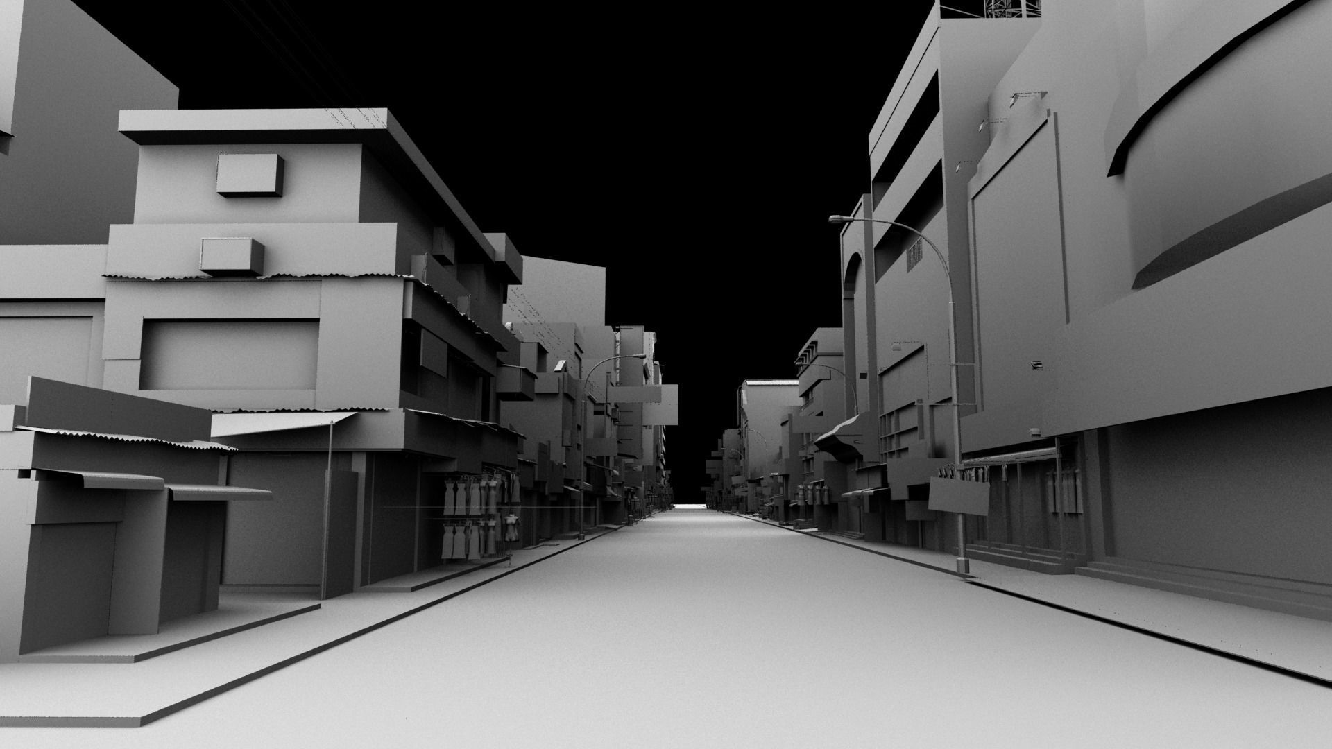 market bazaar street road 3d model 3D model_143