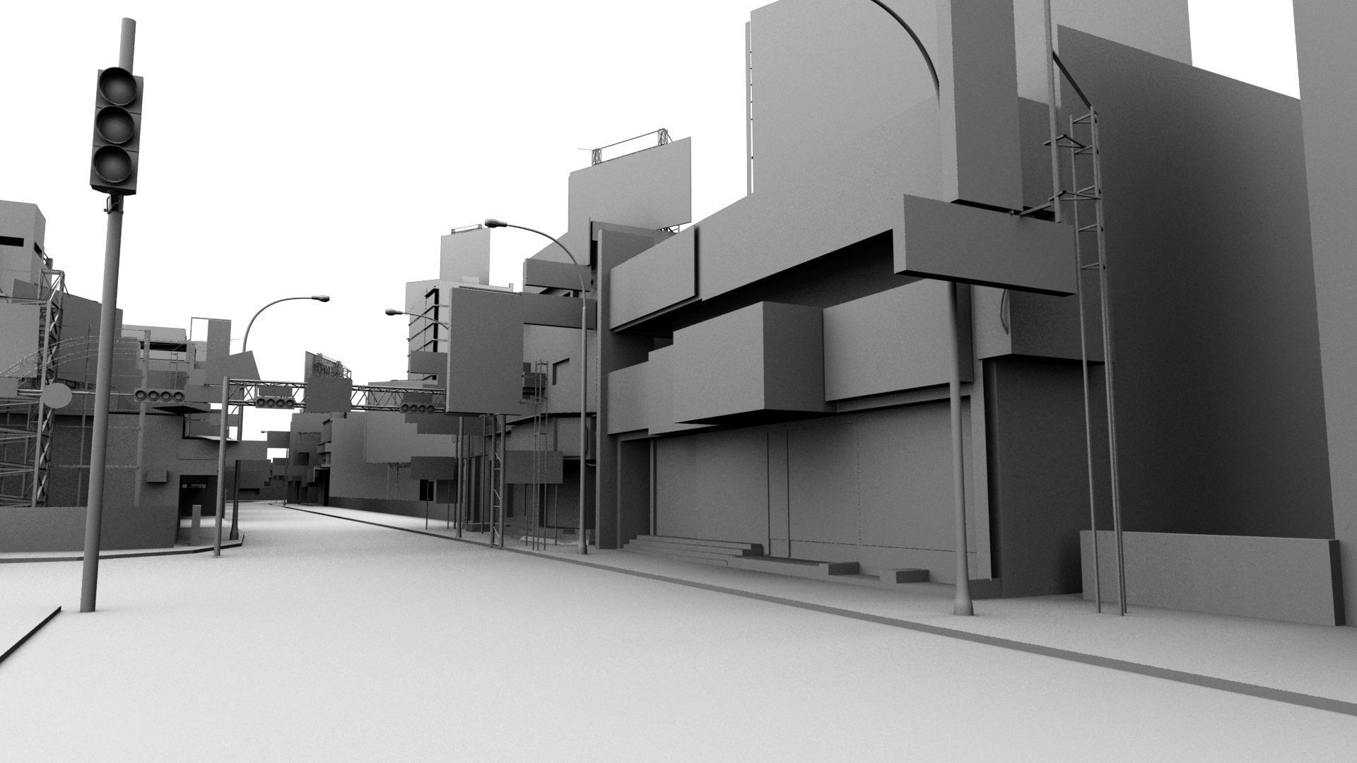 market bazaar street road 3d model 3D model_122