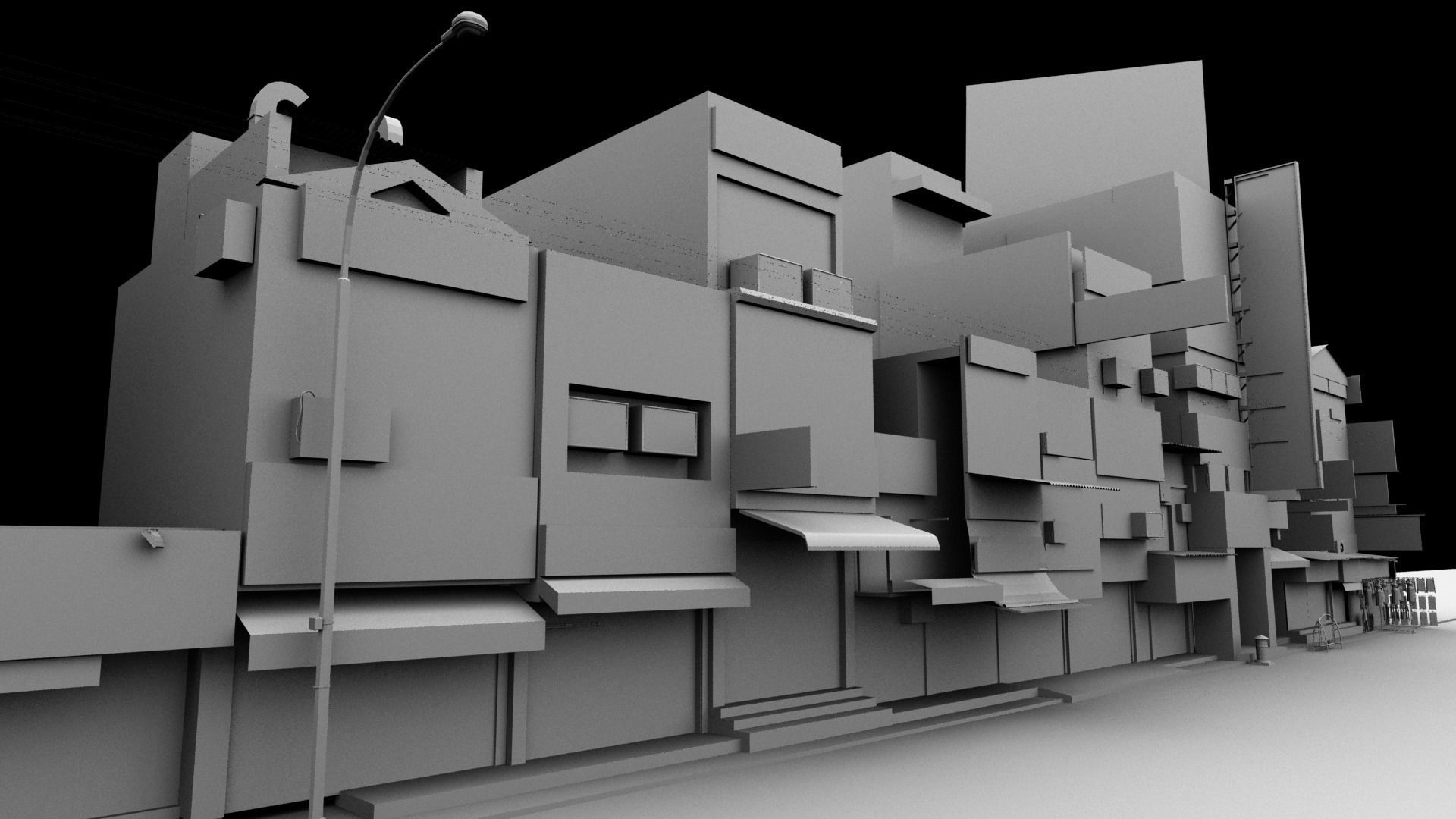 market bazaar street road 3d model 3D model_124