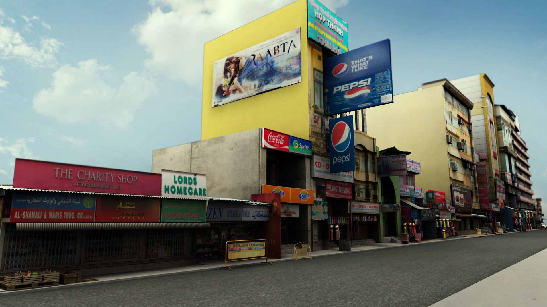 market bazaar street road 3d model 3D model_63