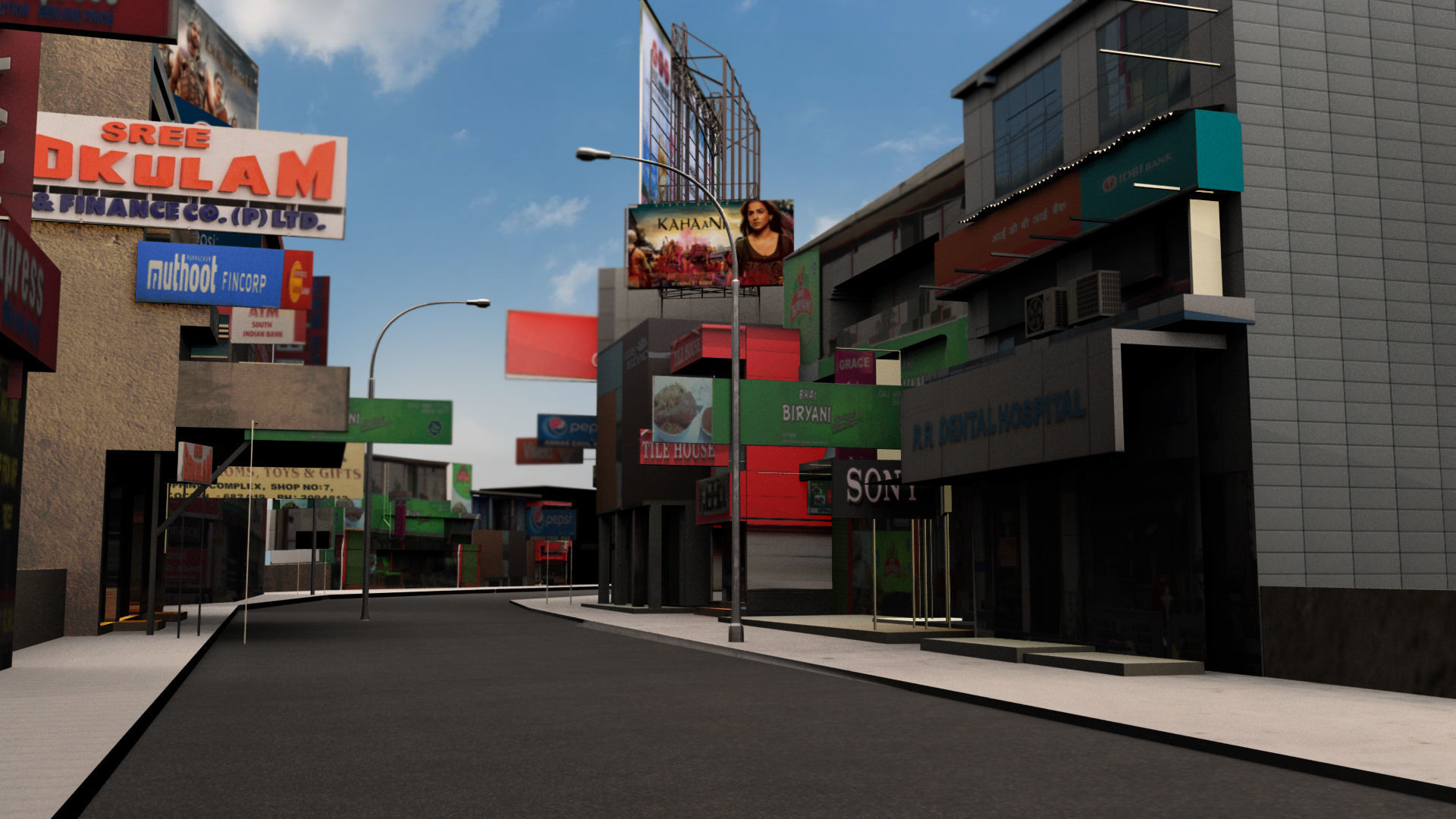 market bazaar street road 3d model 3D model_57