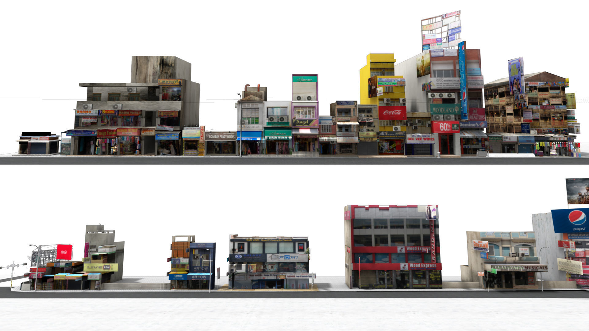 market bazaar street road 3d model 3D model_75