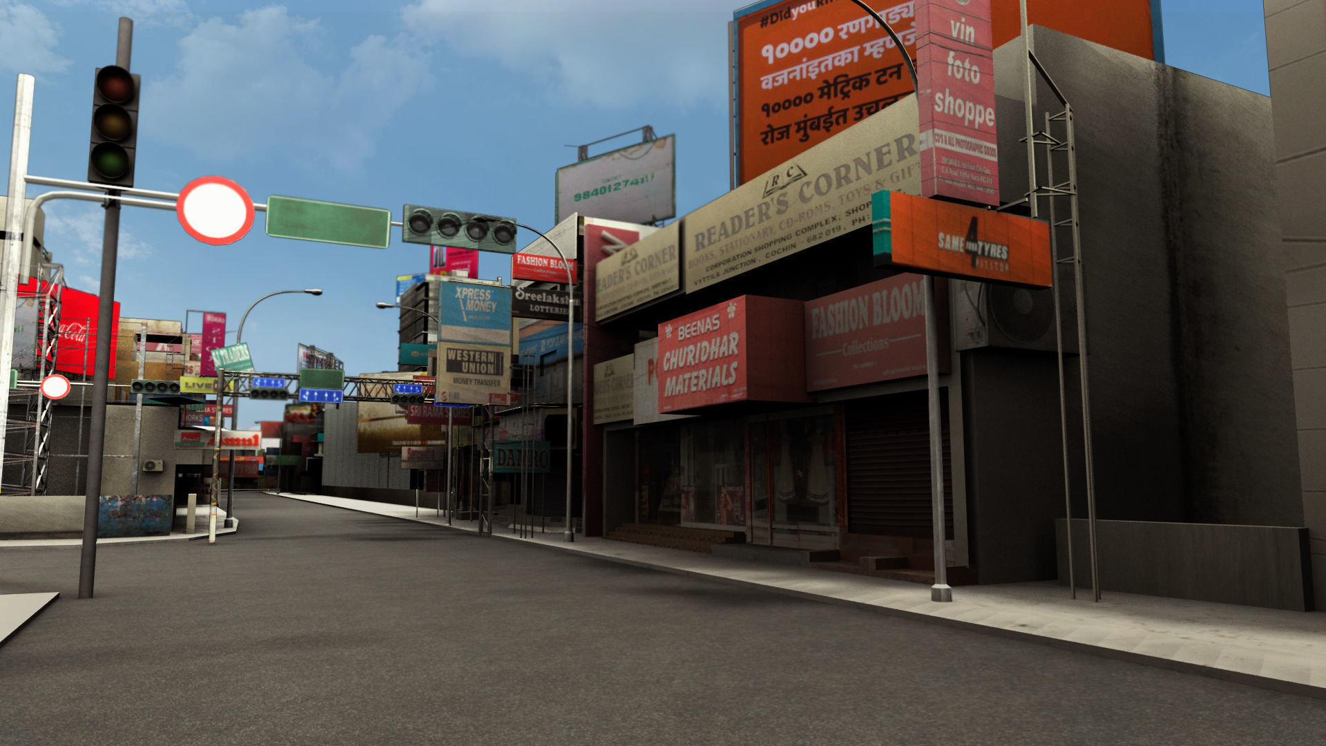 market bazaar street road 3d model 3D model_7