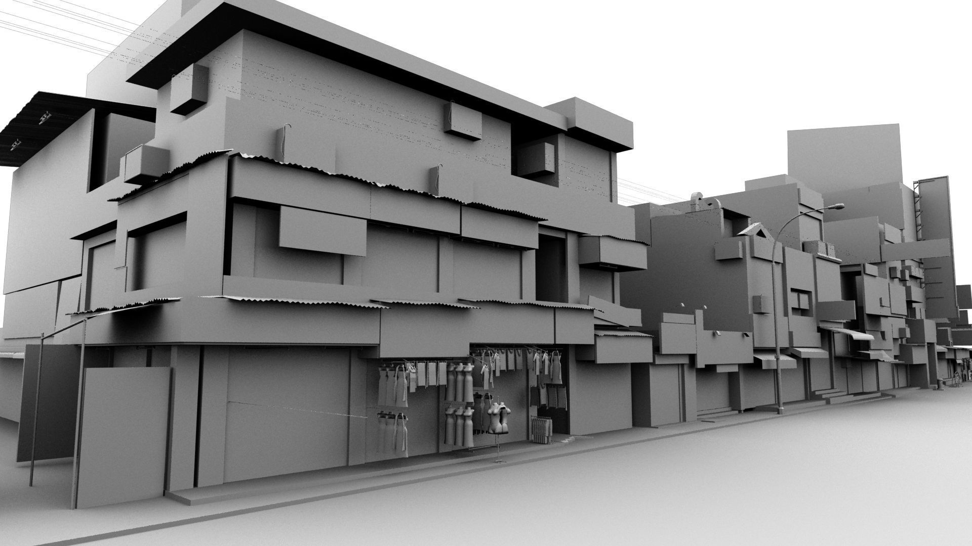 market bazaar street road 3d model 3D model_49