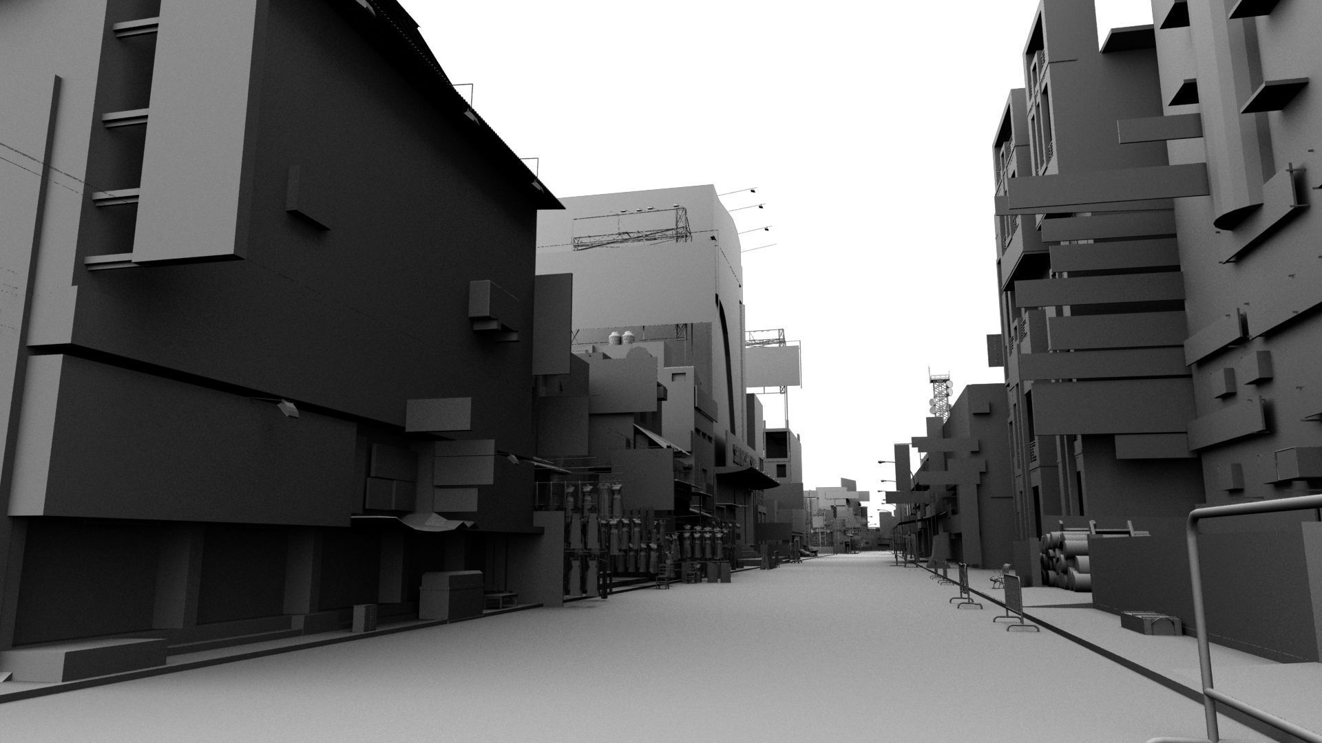 market bazaar street road 3d model 3D model_115