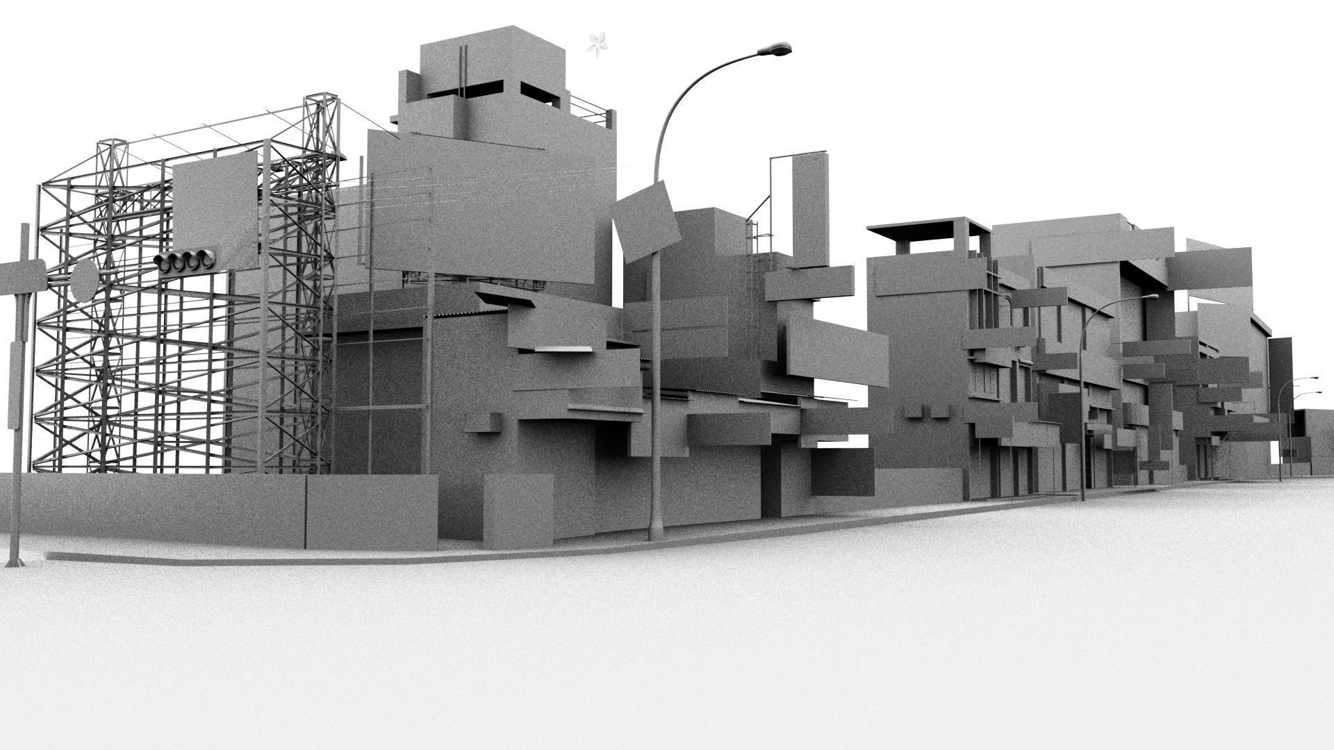 market bazaar street road 3d model 3D model_40