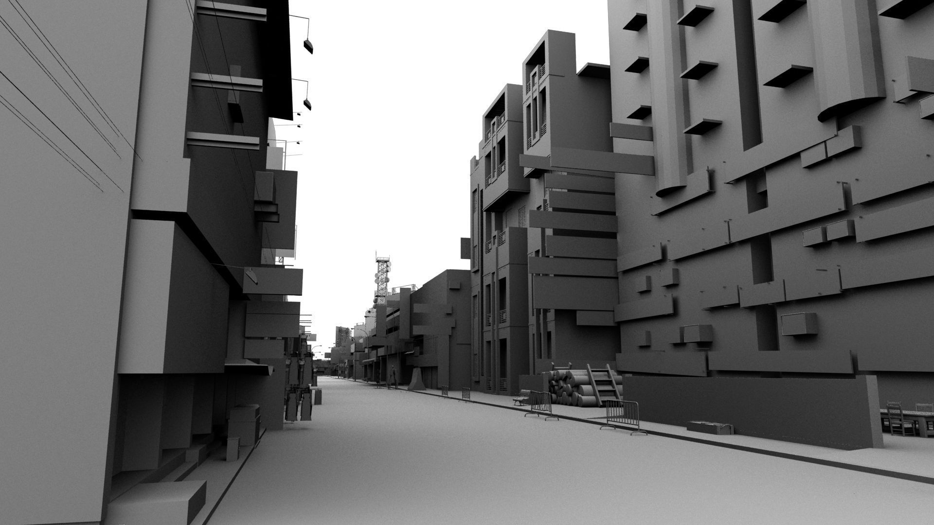 market bazaar street road 3d model 3D model_25