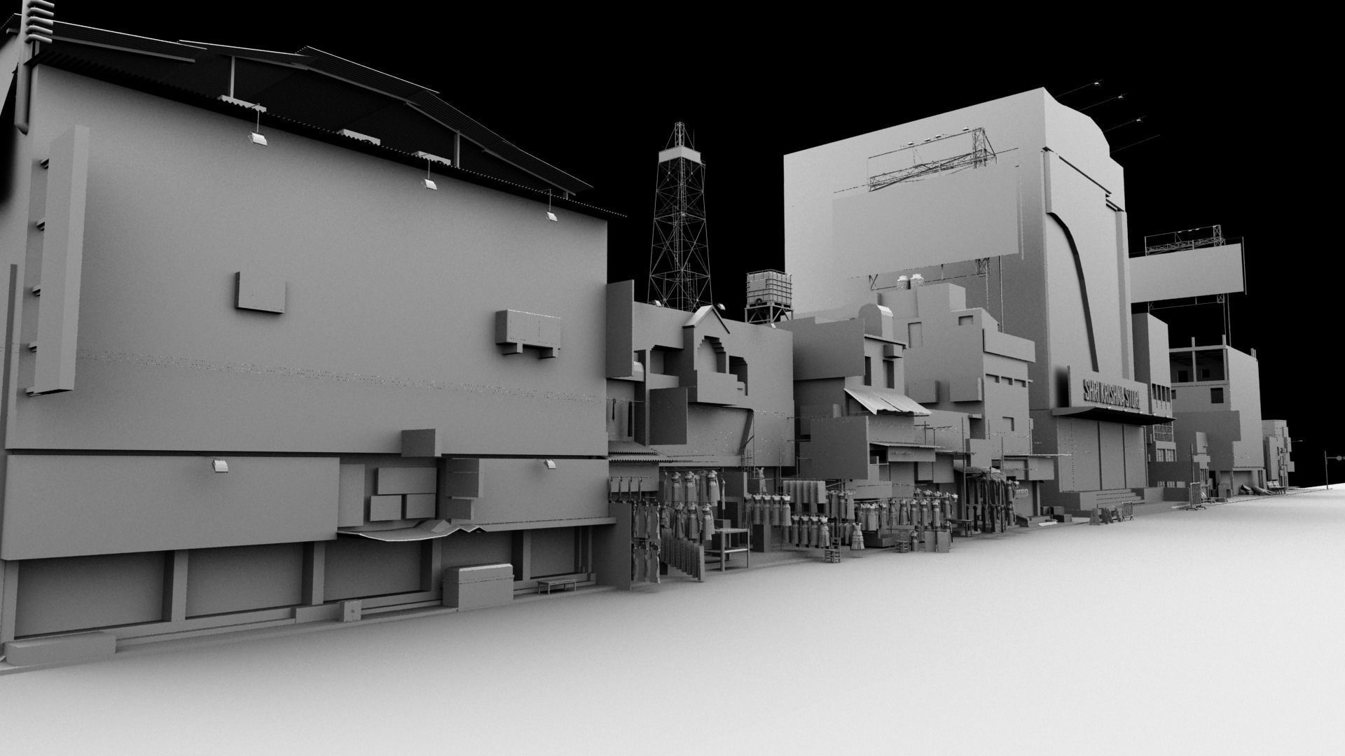 market bazaar street road 3d model 3D model_38