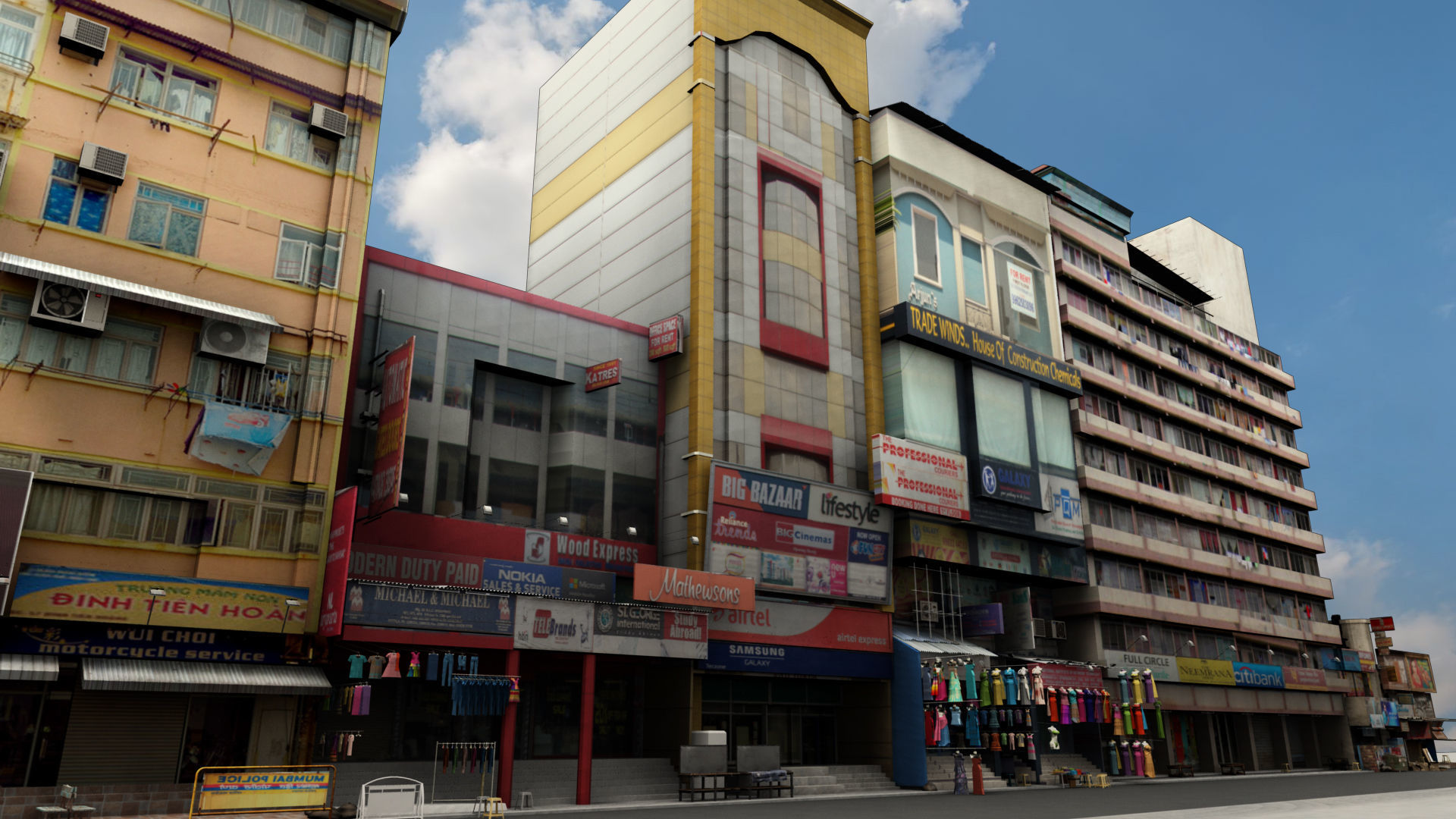 market bazaar street road 3d model 3D model_66