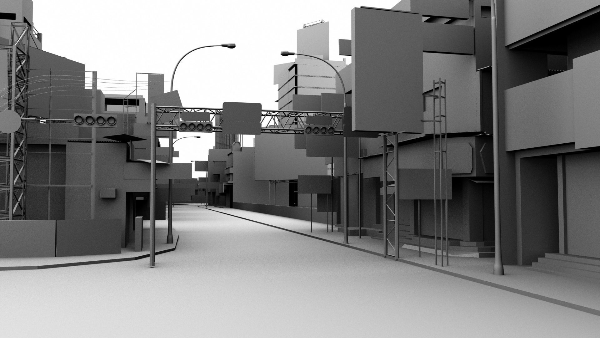 market bazaar street road 3d model 3D model_82