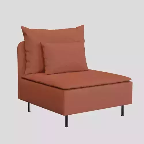 Soderhamn orange lounge chair with cushion