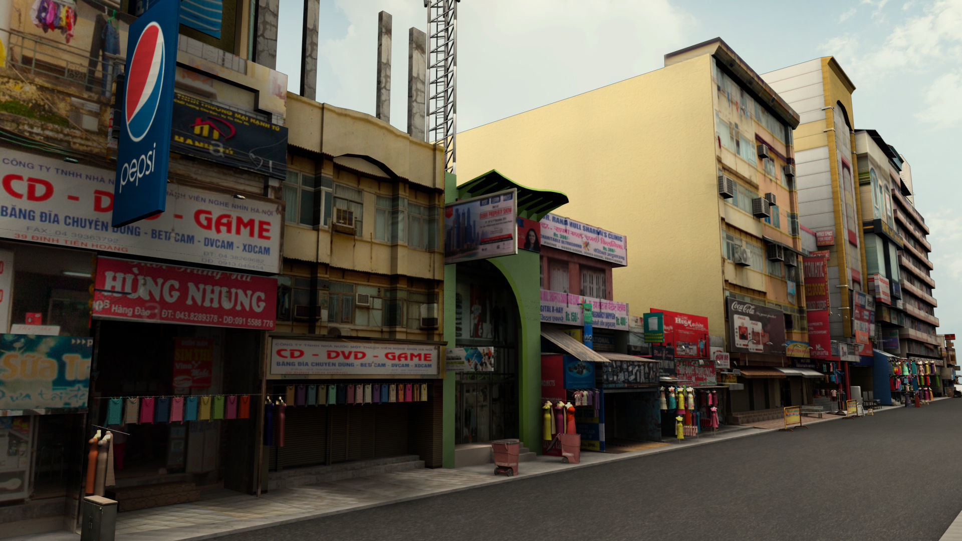 market bazaar street 2 road 3d model 3D model_7