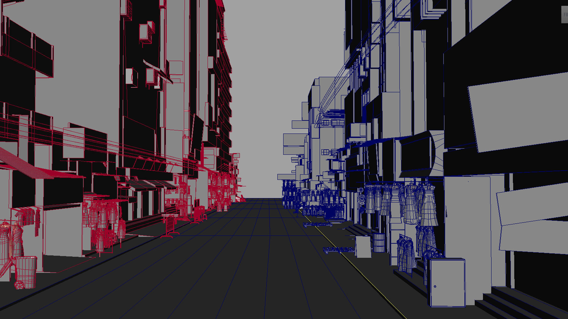 market bazaar street 2 road 3d model 3D model_20