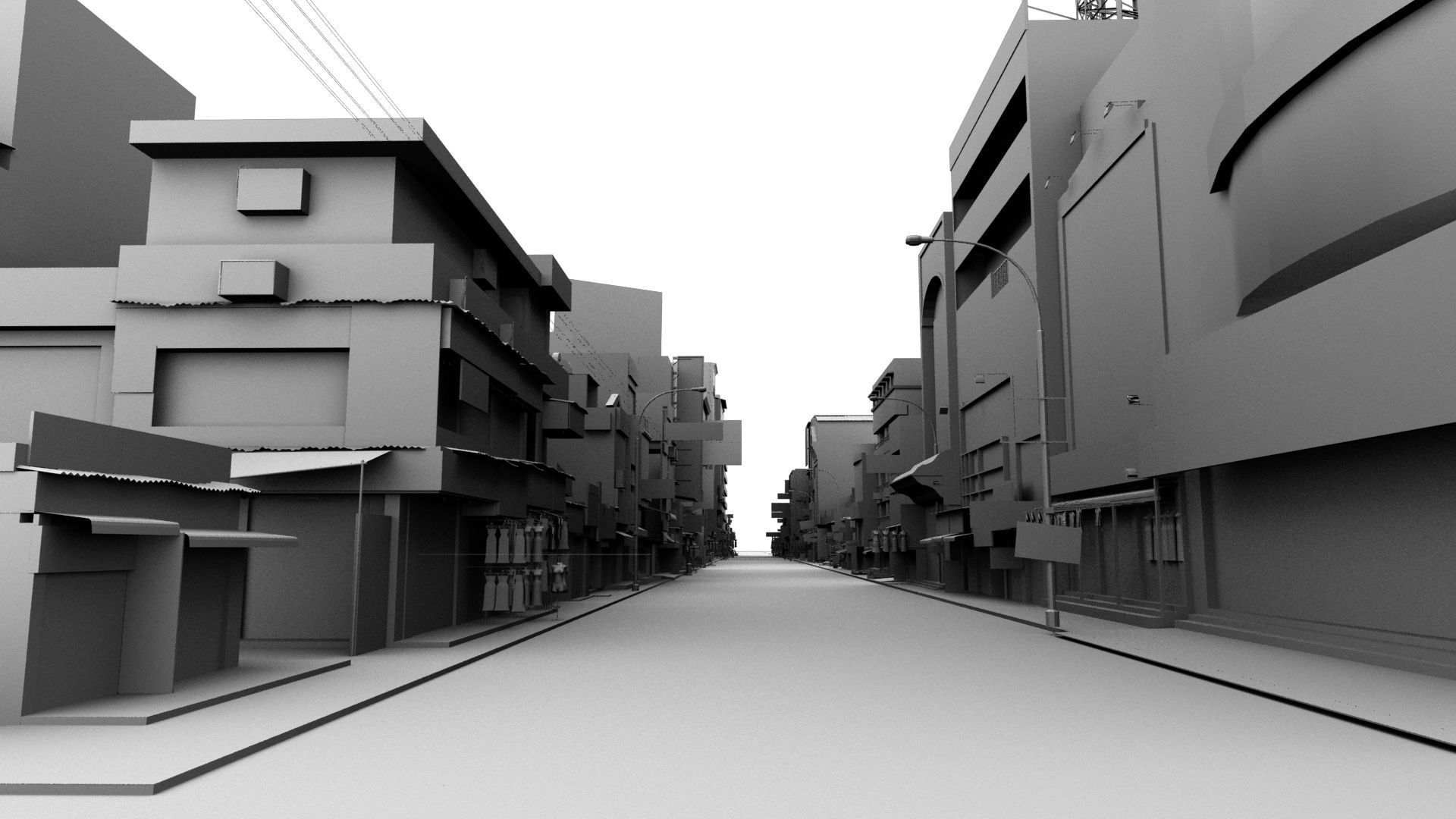 market bazaar street 2 road 3d model 3D model_29