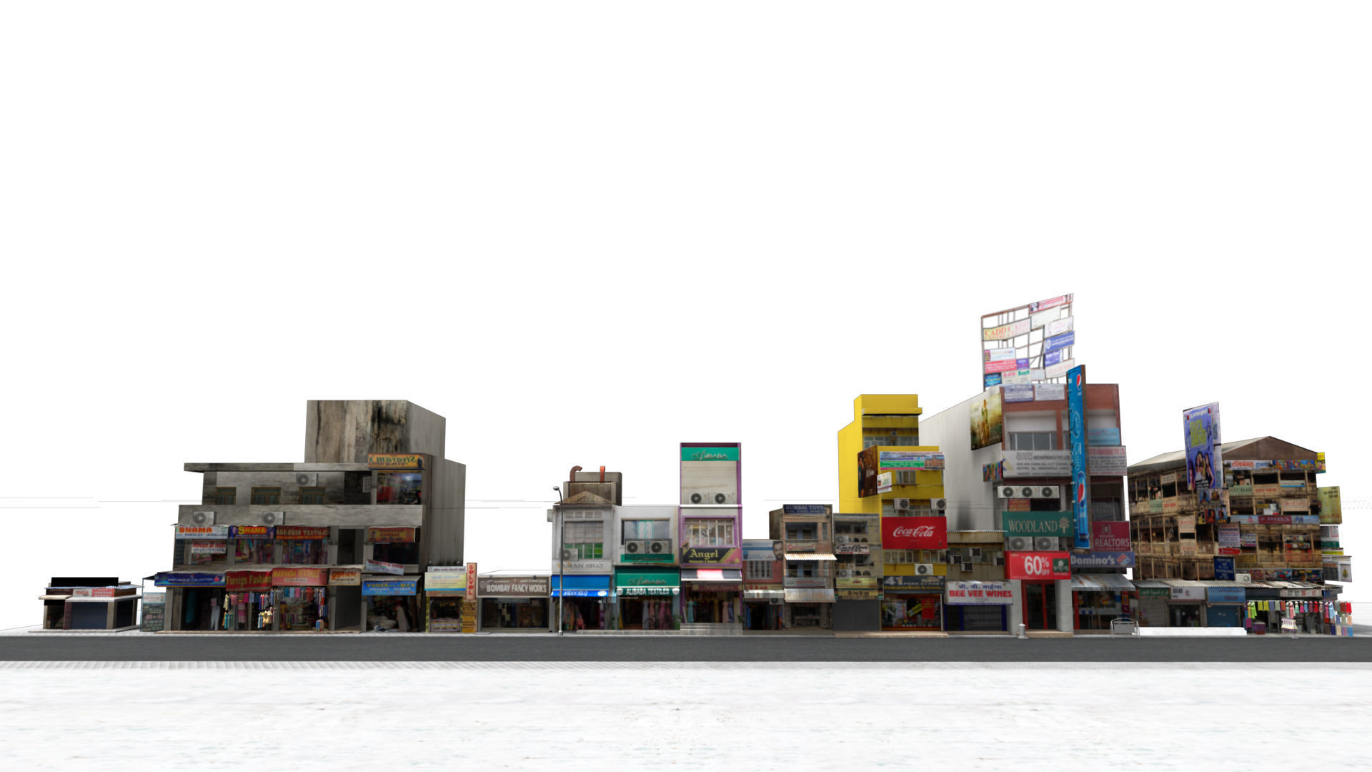 market bazaar street 2 road 3d model 3D model_17