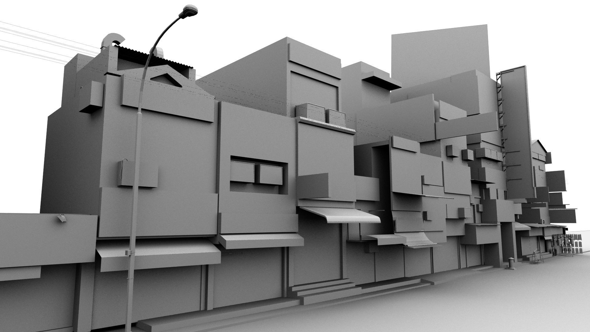 market bazaar street 2 road 3d model 3D model_33