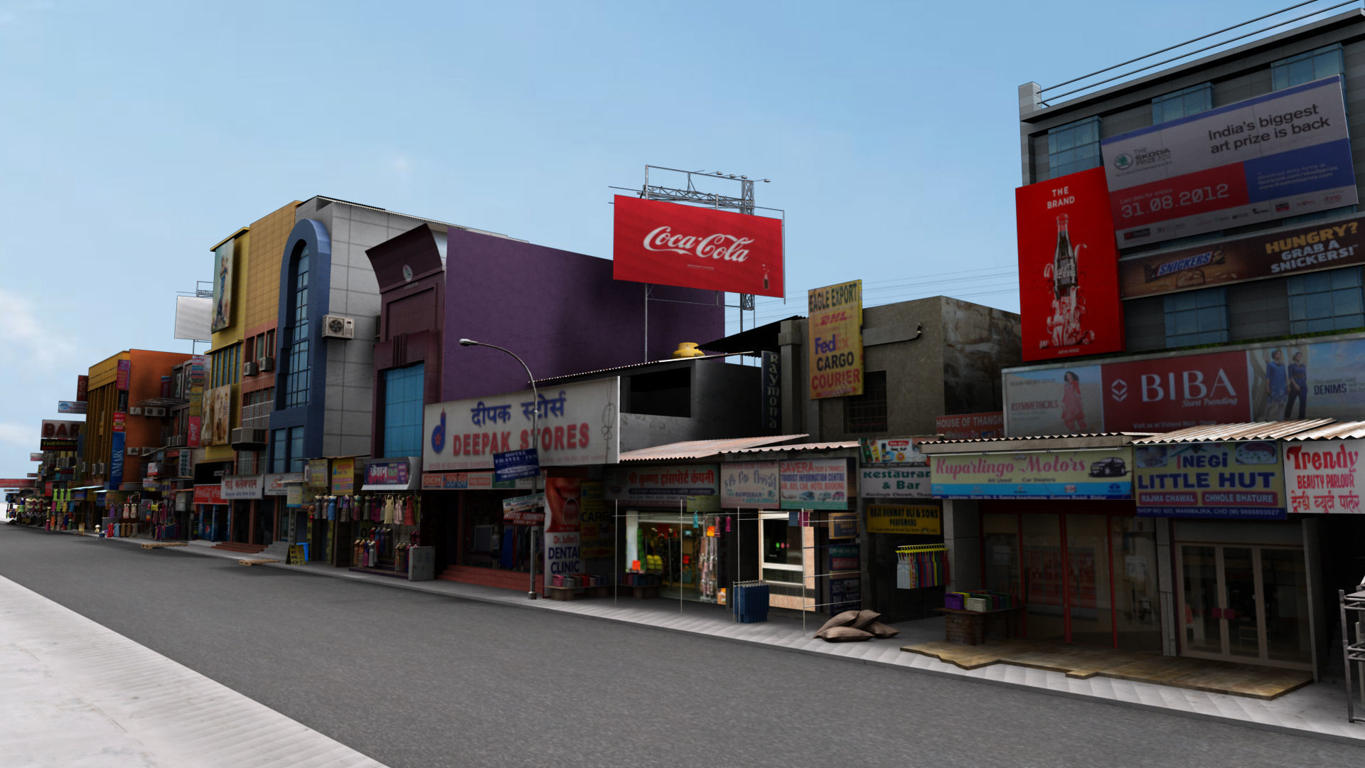 market bazaar street 2 road 3d model 3D model_11
