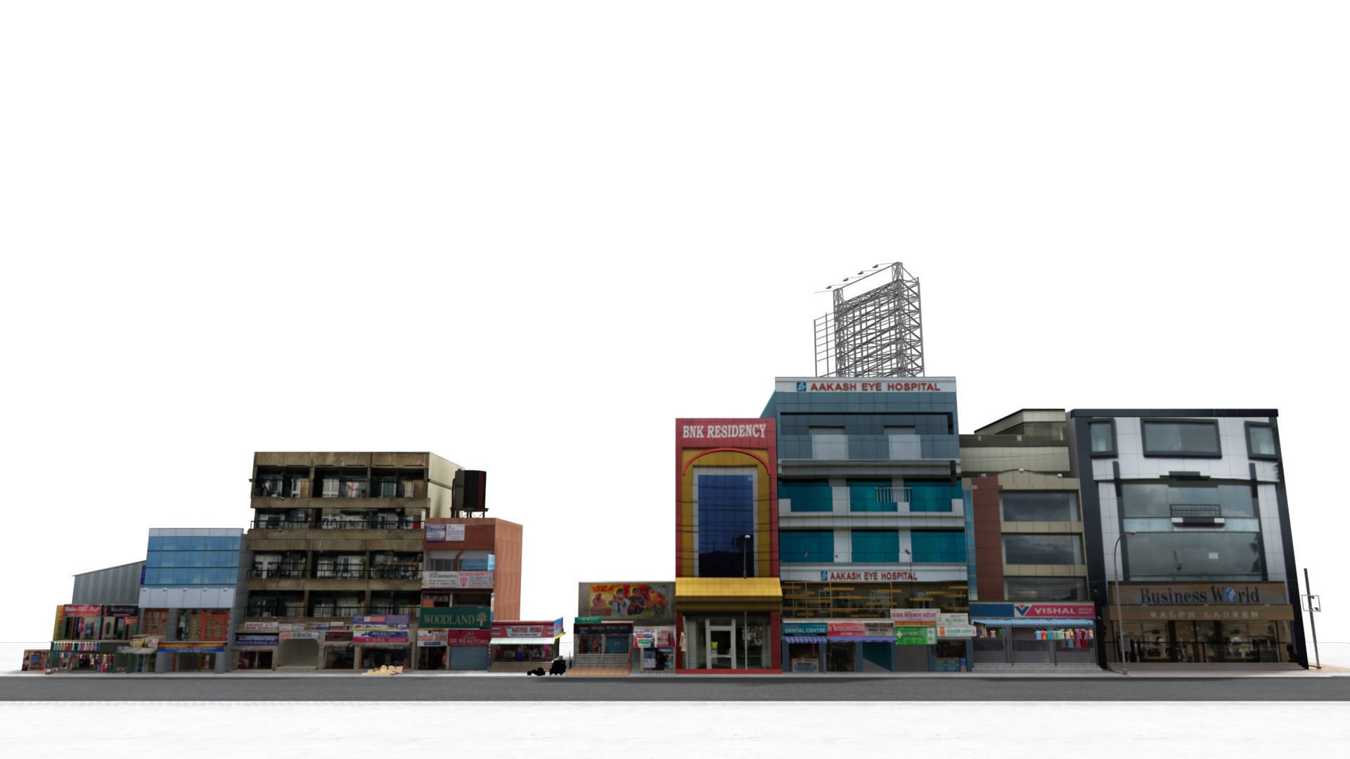 market bazaar street 2 road 3d model 3D model_16