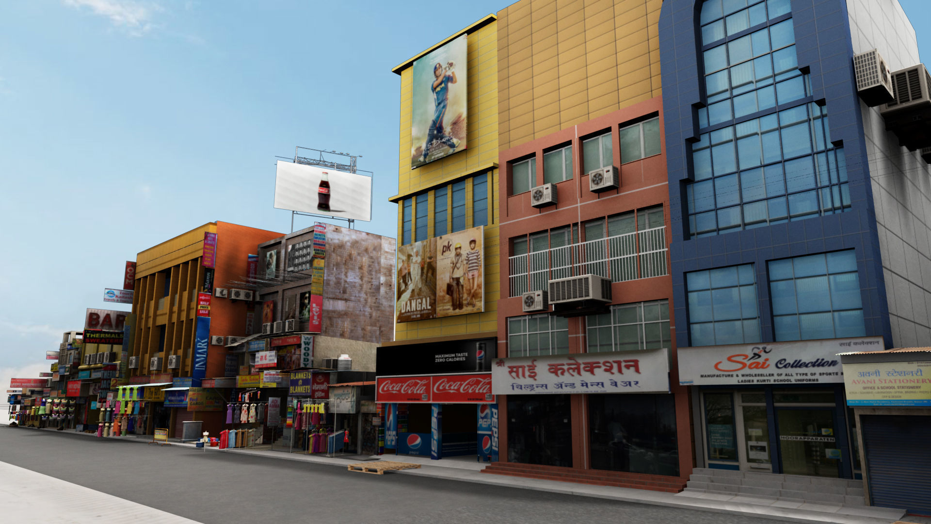 market bazaar street 2 road 3d model 3D model_12