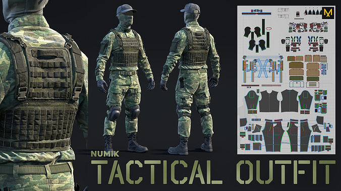 Soldier Outfit - Marvelous Designer Project 3D model