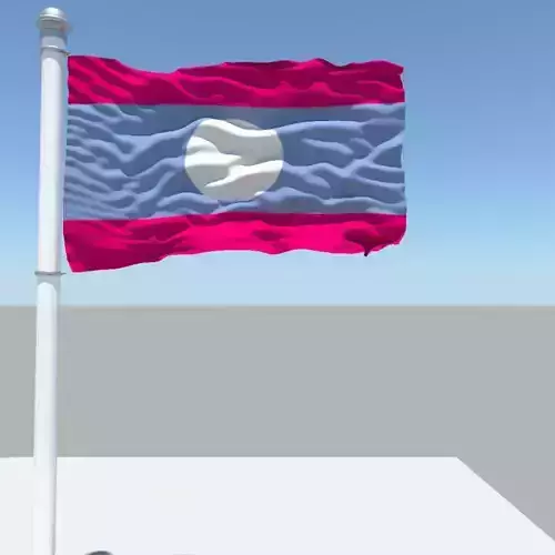 Lao flag 3D model