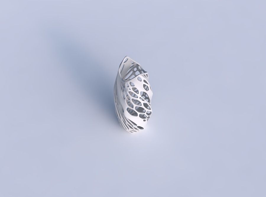 Vase twisted double arc hexagon with organic lattice with sol... 3D print model_1