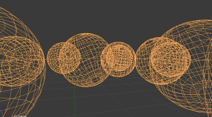 Coloured Stripped Balls 3D model_2