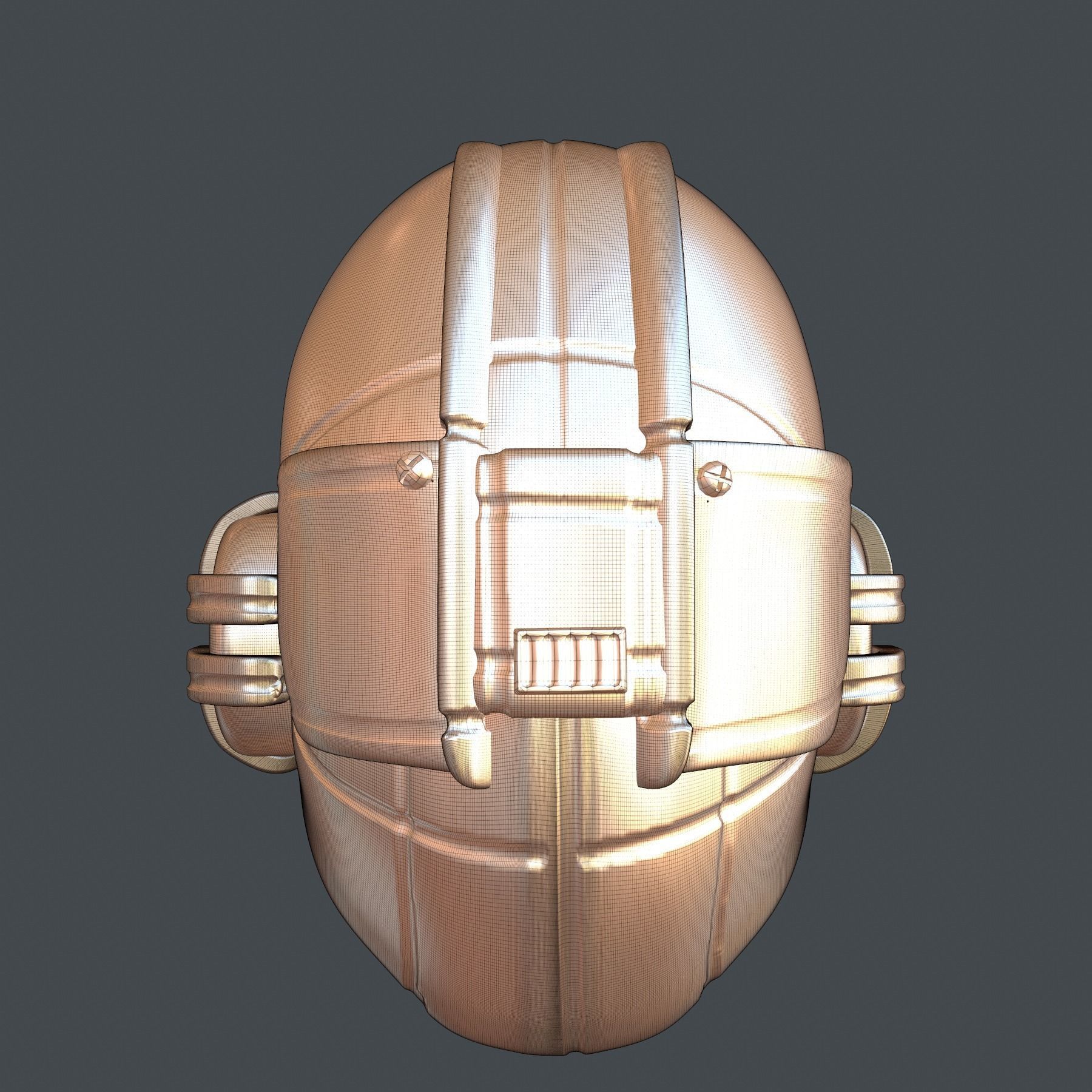 helmet high poly sculpt 3d printable ver 7 3D model 3D model_7
