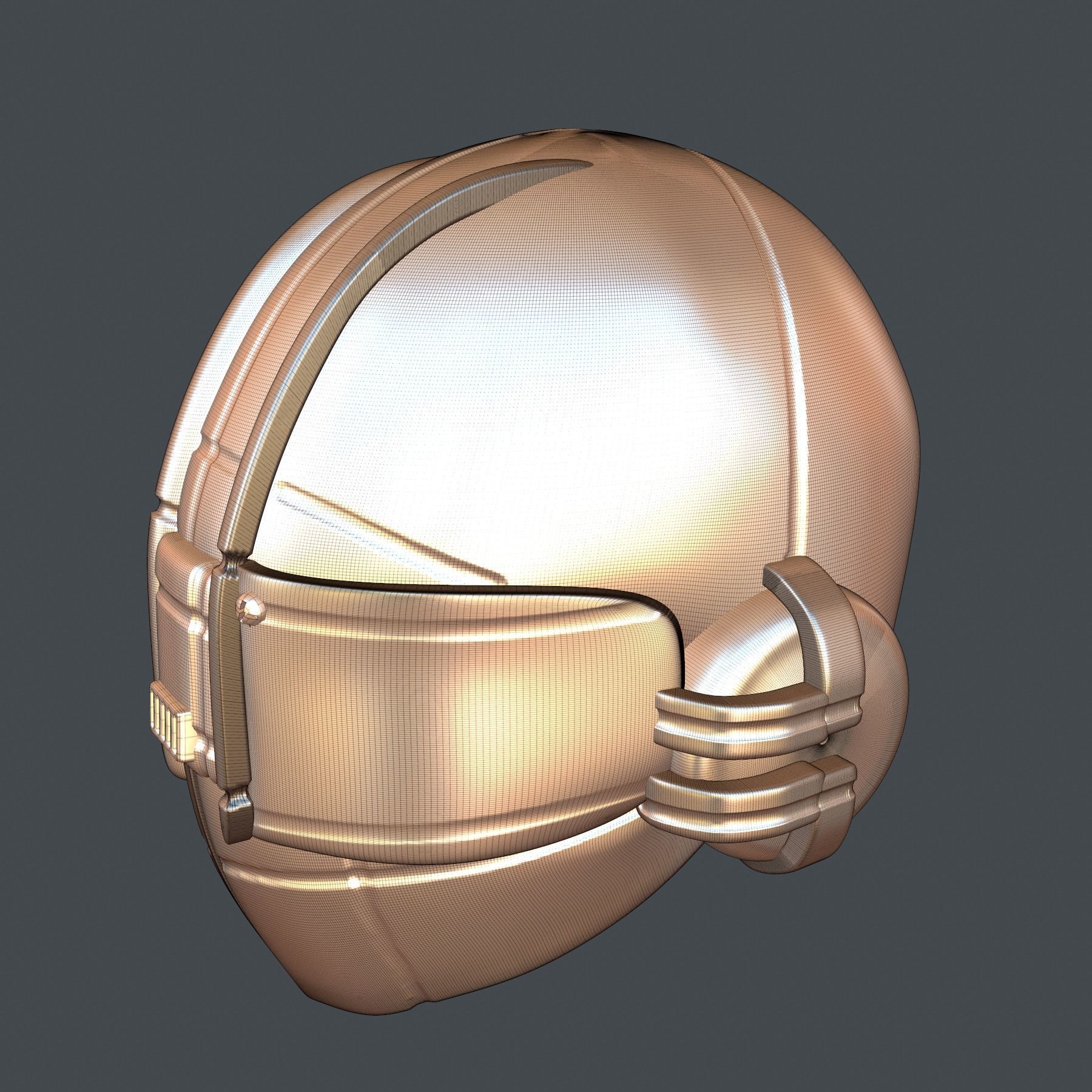 helmet high poly sculpt 3d printable ver 7 3D model 3D model_8