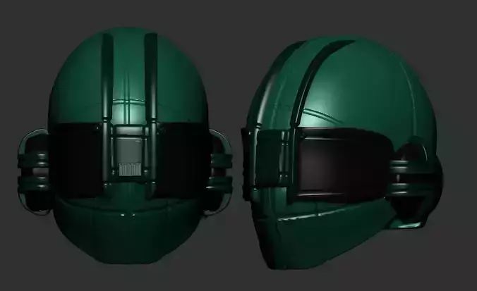 helmet high poly sculpt 3d printable ver 7 3D model
