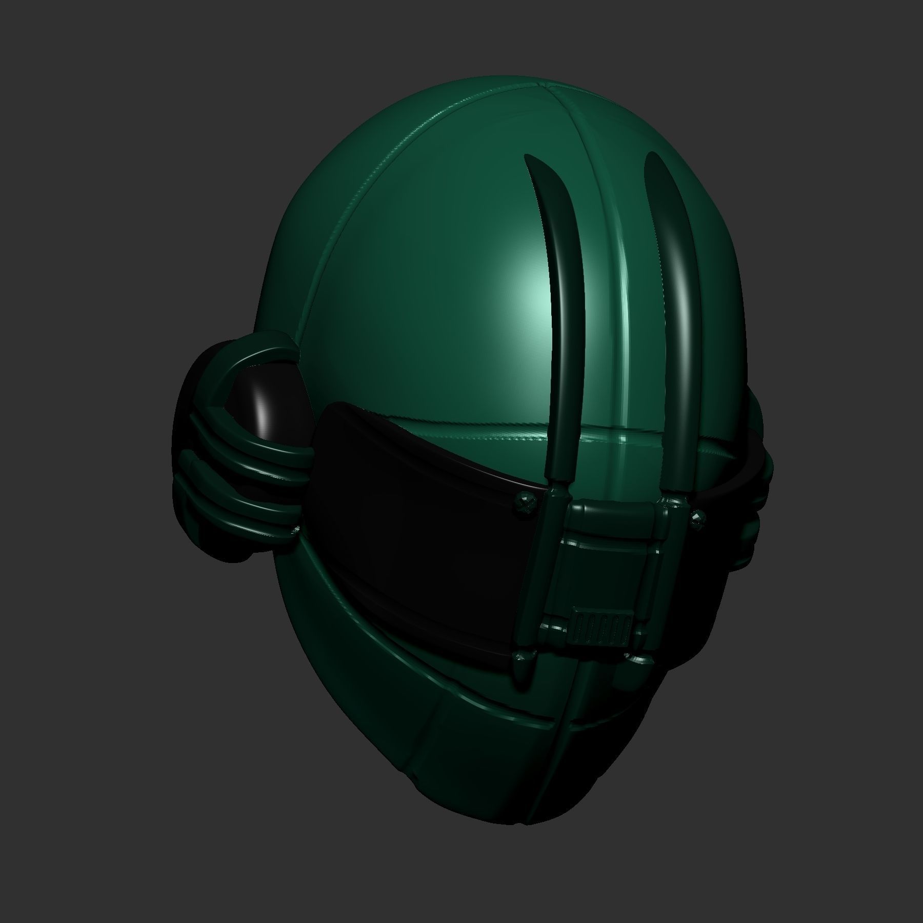 helmet high poly sculpt 3d printable ver 7 3D model 3D model_4