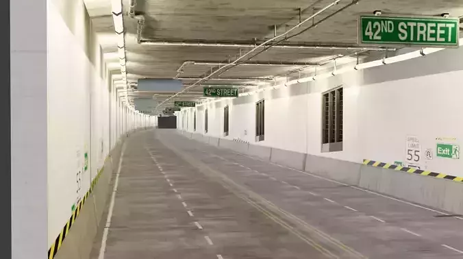 modular road tunnel asset pack with 8k pbr textures