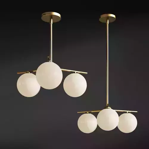 Sphere Stem 3 Light Chandelier Westelm