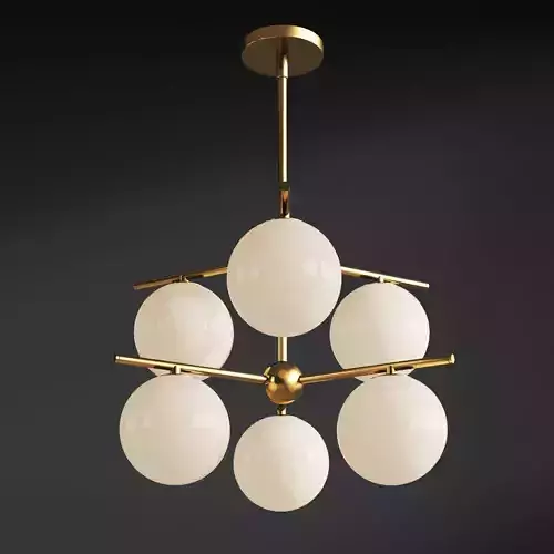 Sphere Stem 6 Light Chandelier Westelm