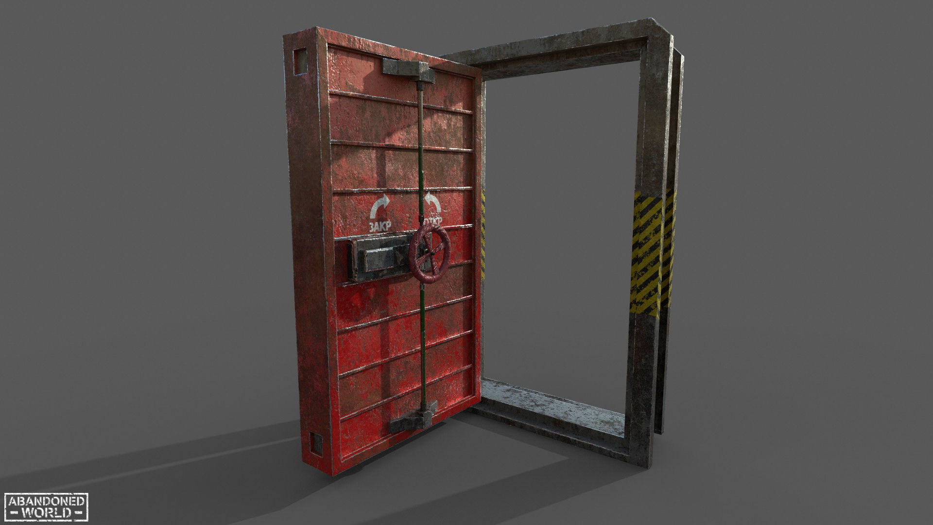 Hermetic Door Low-poly 3D model_1