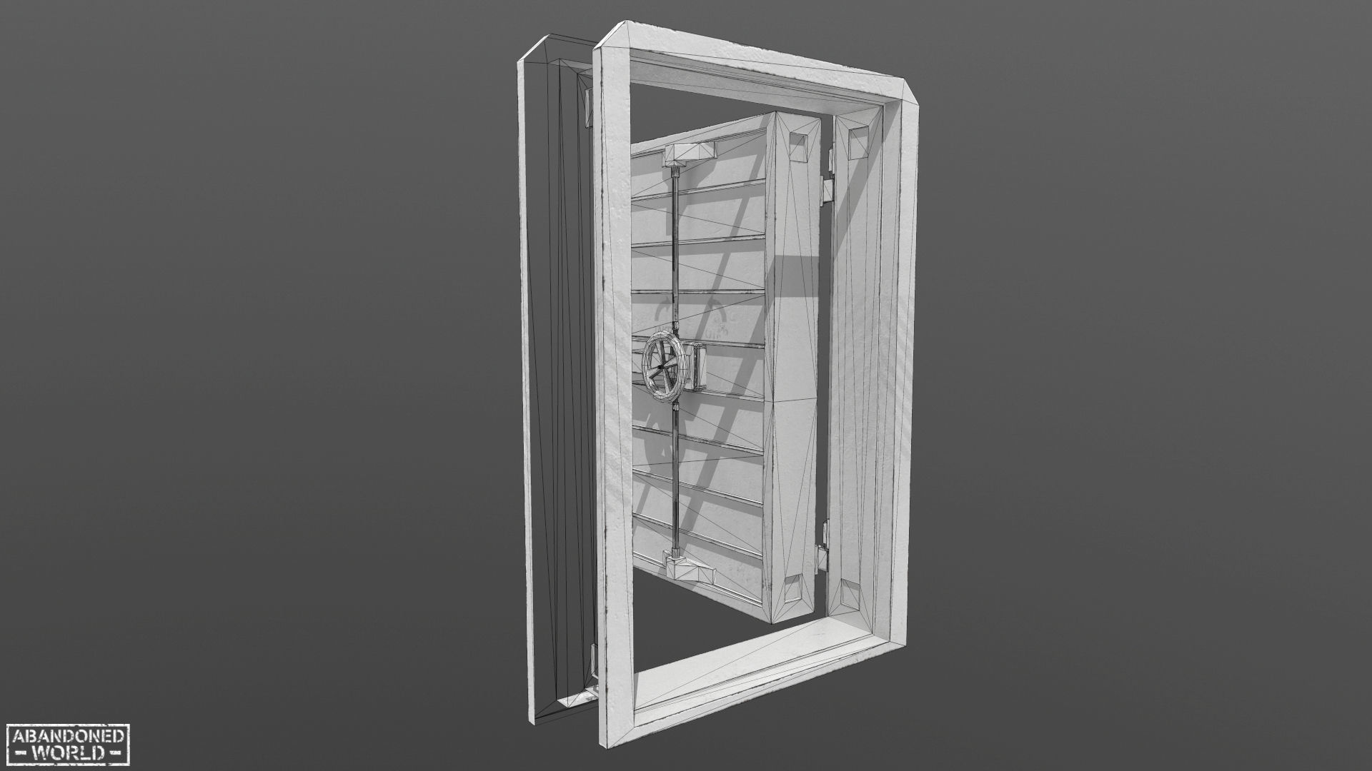 Hermetic Door Low-poly 3D model_8