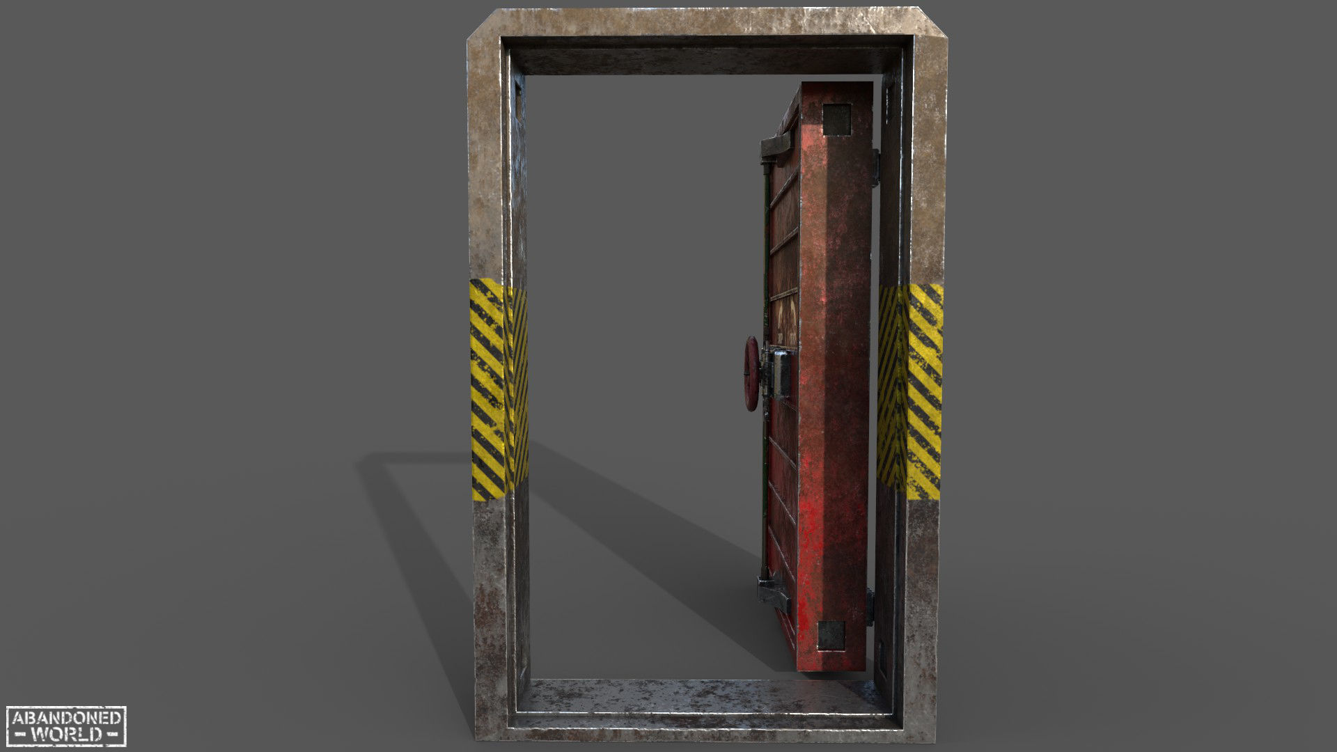 Hermetic Door Low-poly 3D model_4