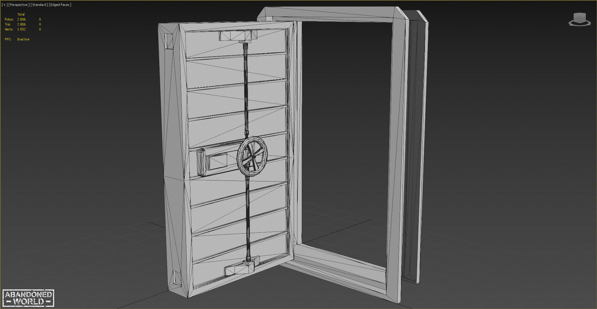 Hermetic Door Low-poly 3D model_15