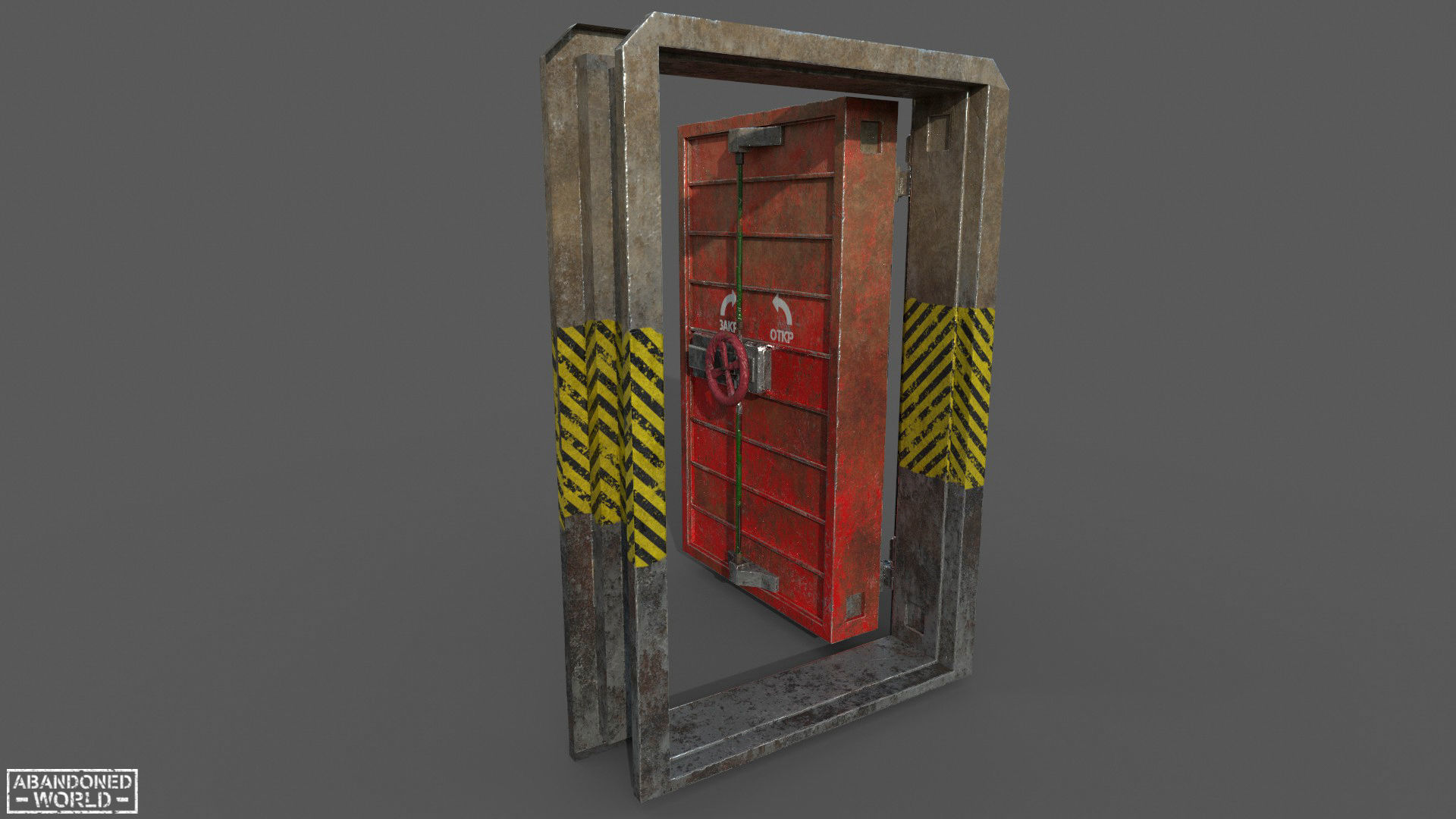 Hermetic Door Low-poly 3D model_2