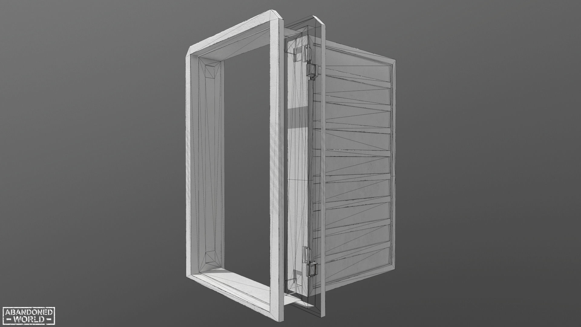Hermetic Door Low-poly 3D model_7