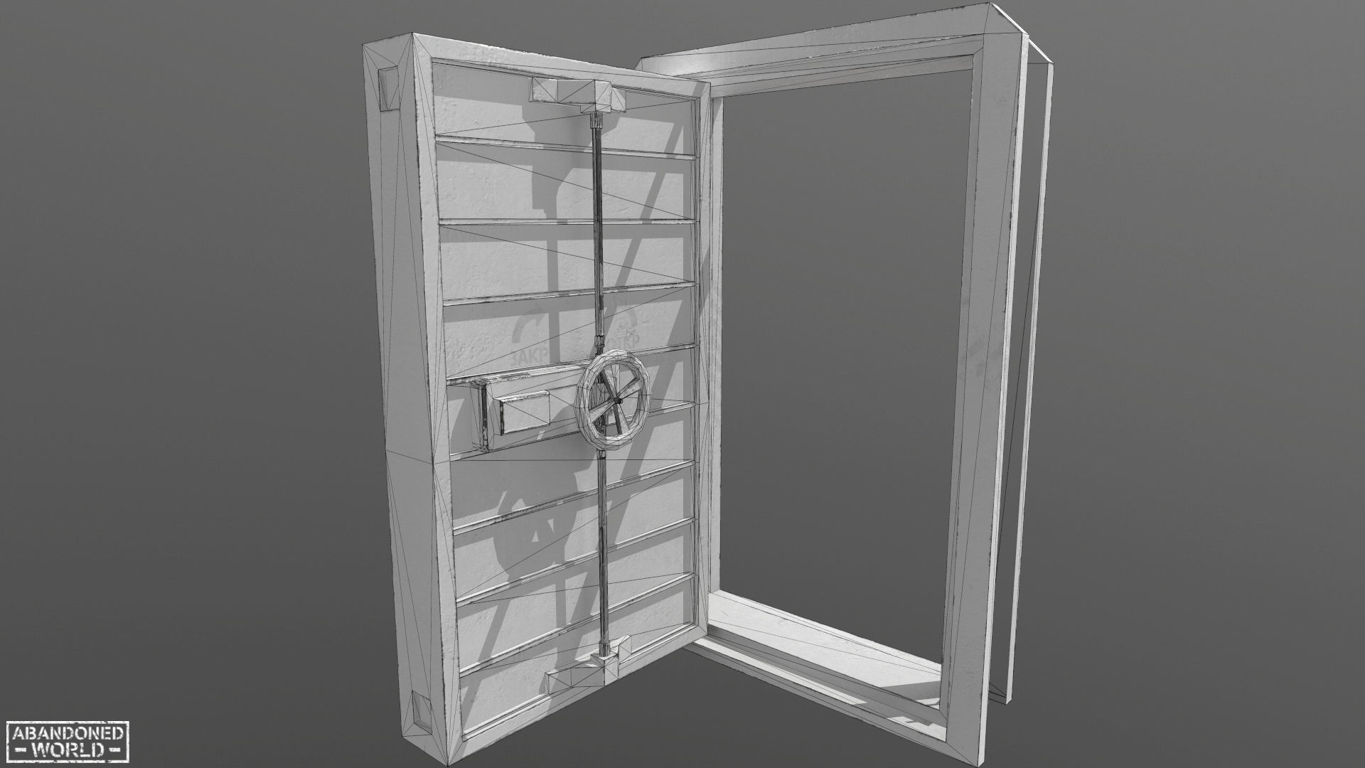 Hermetic Door Low-poly 3D model_6