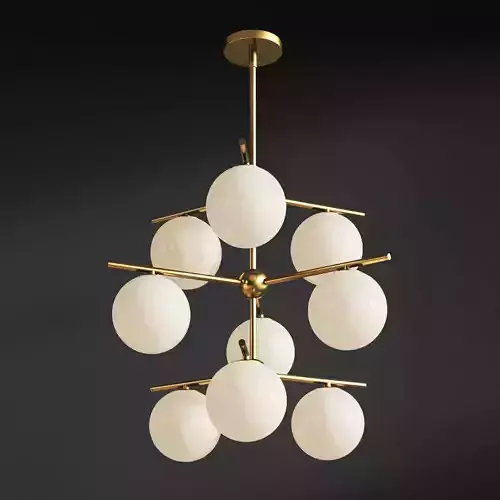 Sphere Stem 9 Light Chandelier Westelm